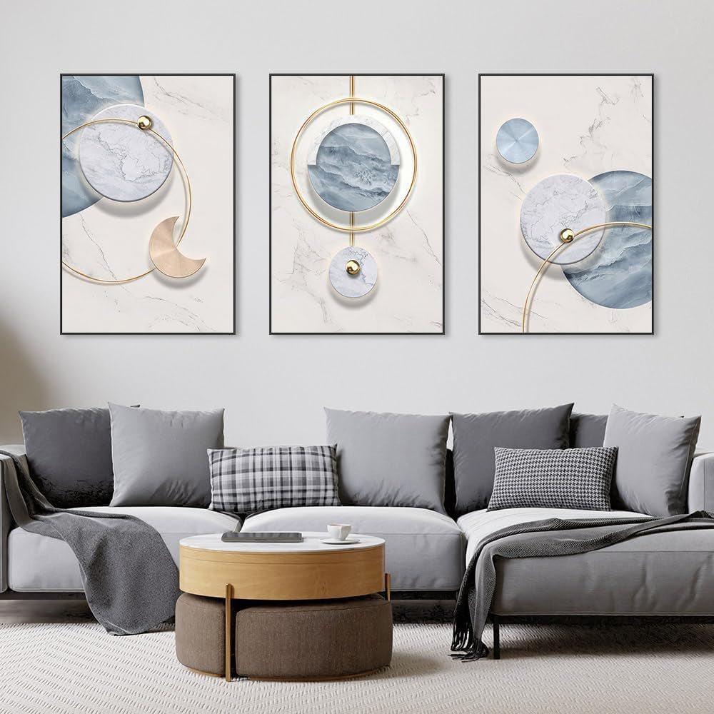 Set of 3 Boho Living Room Wall Art
