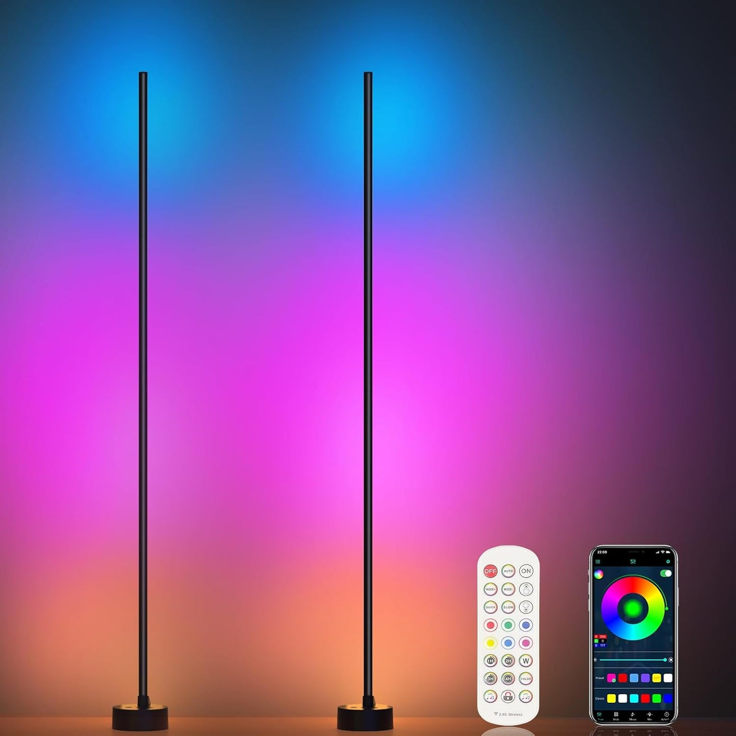 Smart RGB LED Corner Lamp
