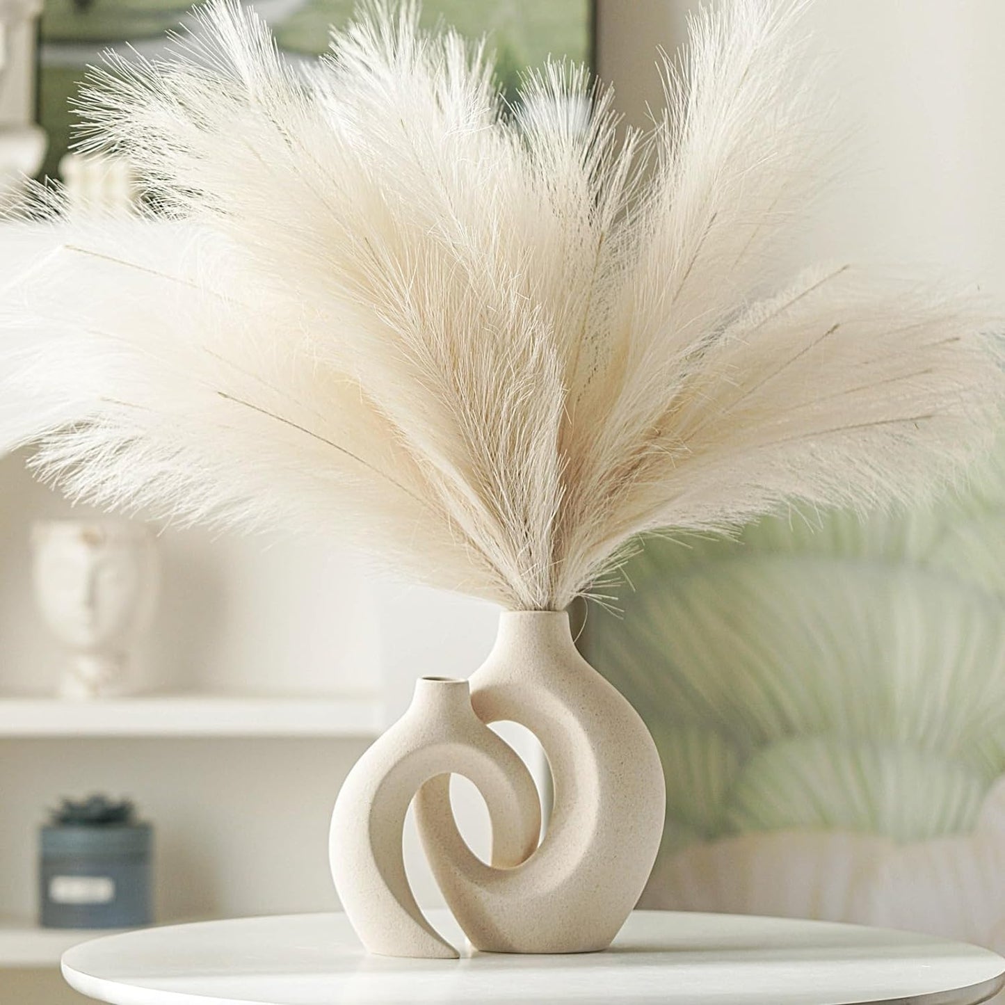 Hollow Ceramic Vase Set of 2