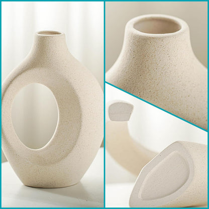 Hollow Ceramic Vase Set of 2