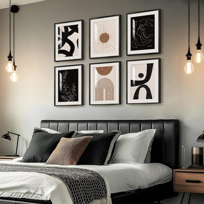 Framed Boho Abstract Wall Art 
