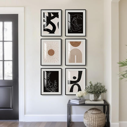 Framed Boho Abstract Wall Art 