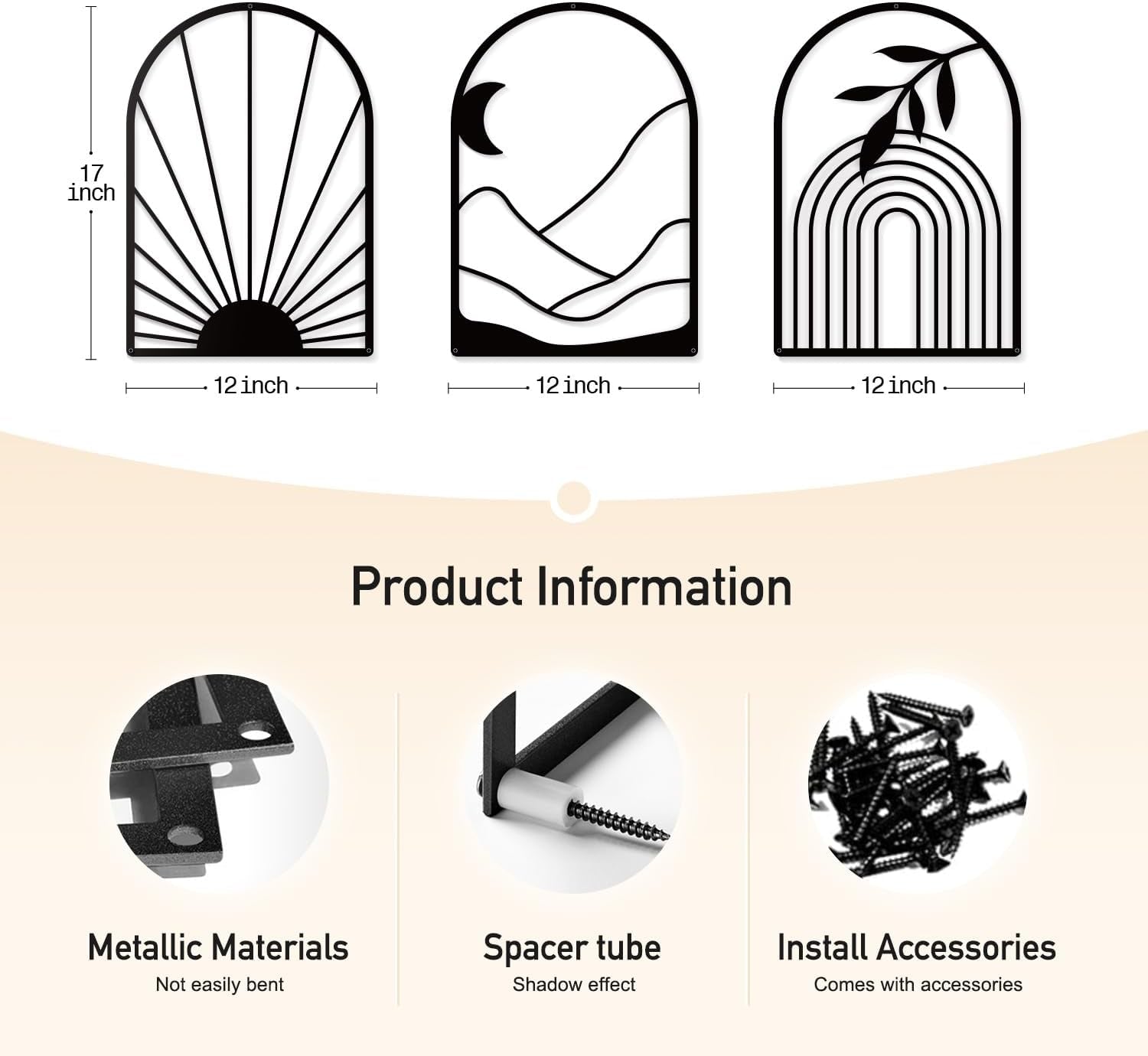 Black Metal Wall Decor 