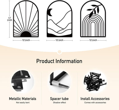 Black Metal Wall Decor 