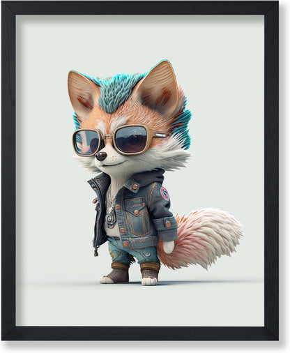 Baby French Animal Poster 
