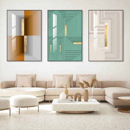 Set of 3 Boho Living Room Wall Art 