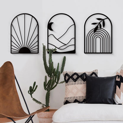 Black Metal Wall Decor 